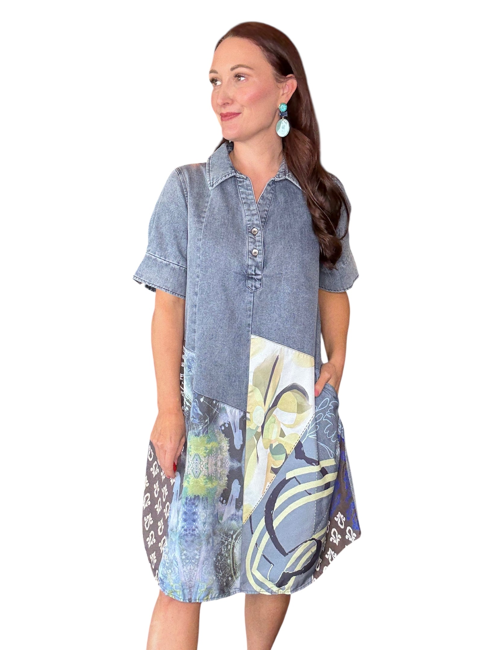 Lior Rina Denim Mix Media Dress