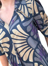 Lior Amber Printed Midi Dress - Navy Floral