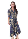 Lior Amber Printed Midi Dress - Navy Floral