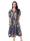 Lior Amber Printed Midi Dress - Navy Floral