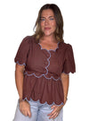 Scalloped Lines, Timeless Style Top