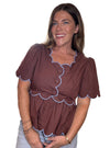 Scalloped Lines, Timeless Style Top