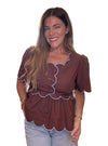 Scalloped Lines, Timeless Style Top