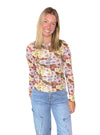Charlie B Floral Mesh Lined Top