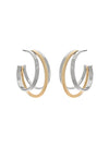 Mixing Metals Two-Tone Earrings
