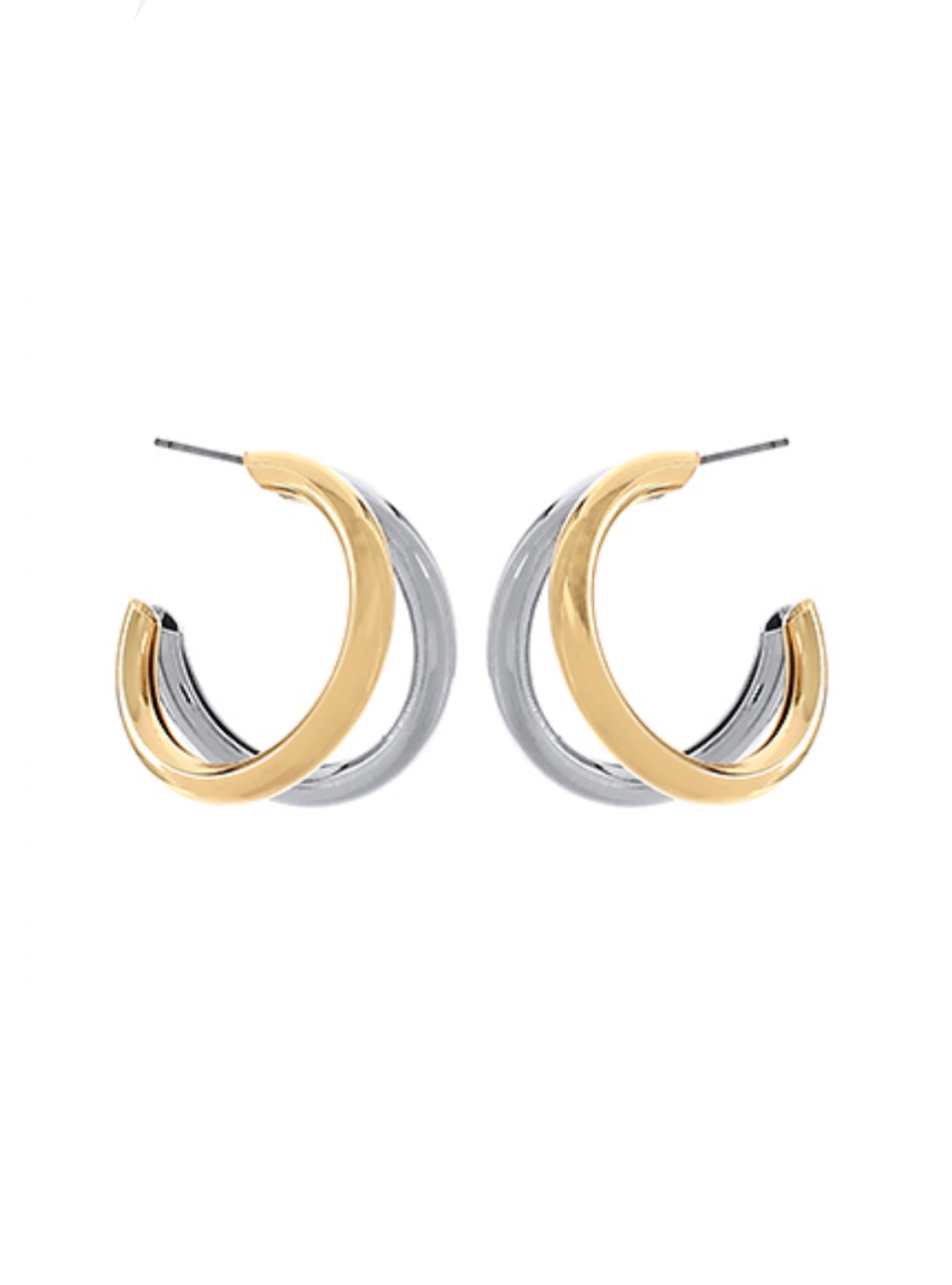 Let’s Hoop Two-Tone Earrings