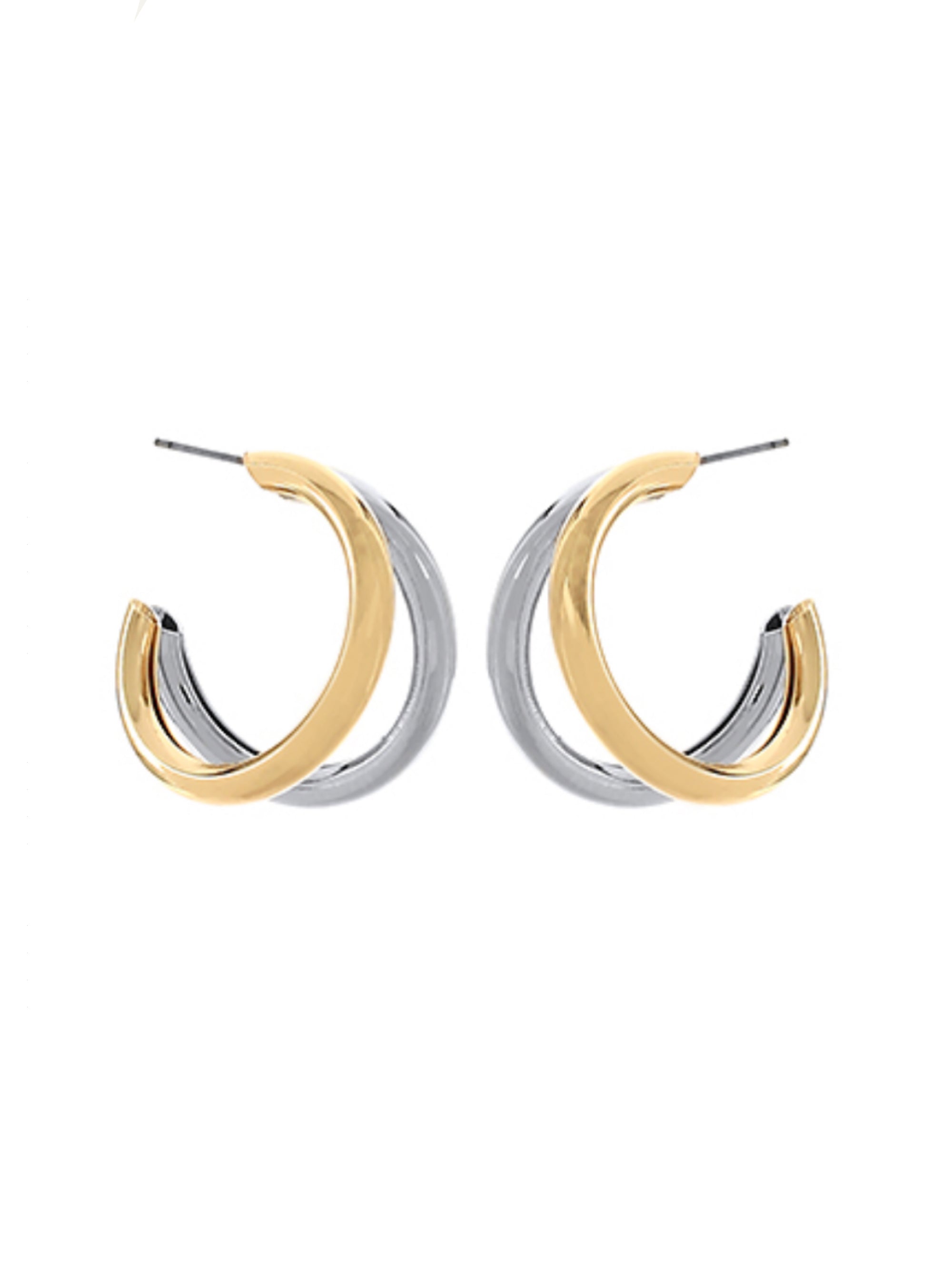 Let’s Hoop Two-Tone Earrings